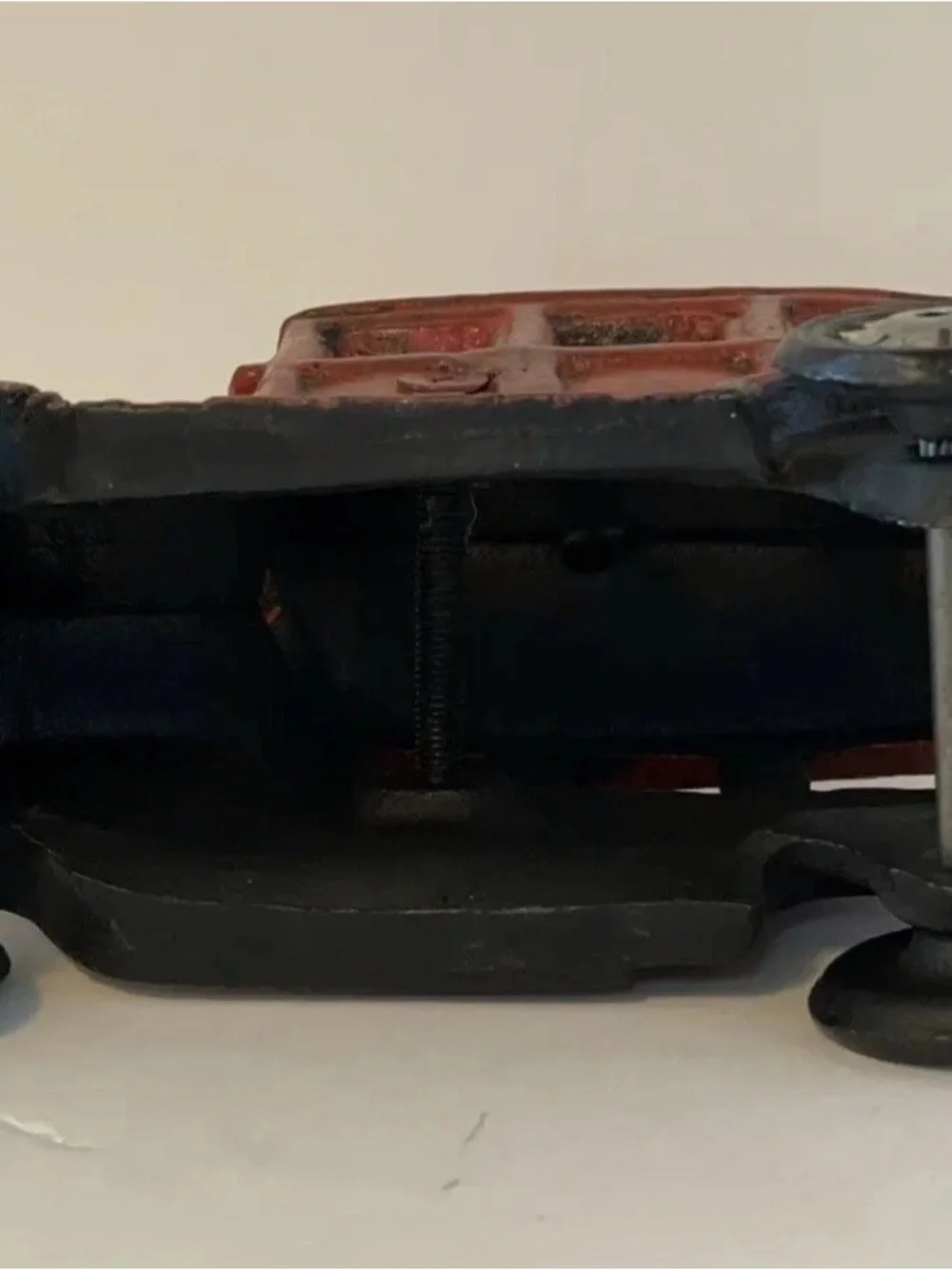 Cast Iron Ford Model T Sedan Reproduction Red Car Vintage Cab VTG